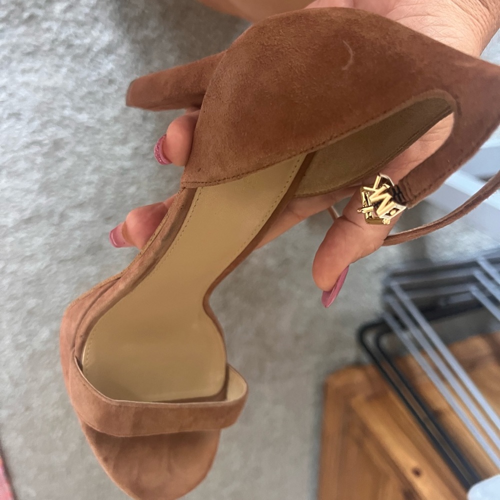 Michael kors brown suede heels